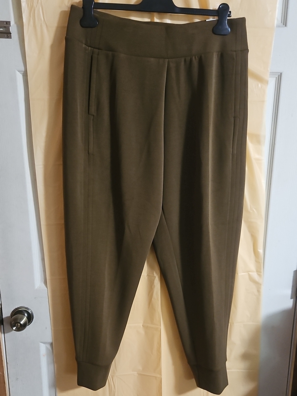 CALIA Sandwash SCUBA HIGH RISE Jogger: DARK KHAKI OLIVE: NEW WITH TAGS: SIZE XL